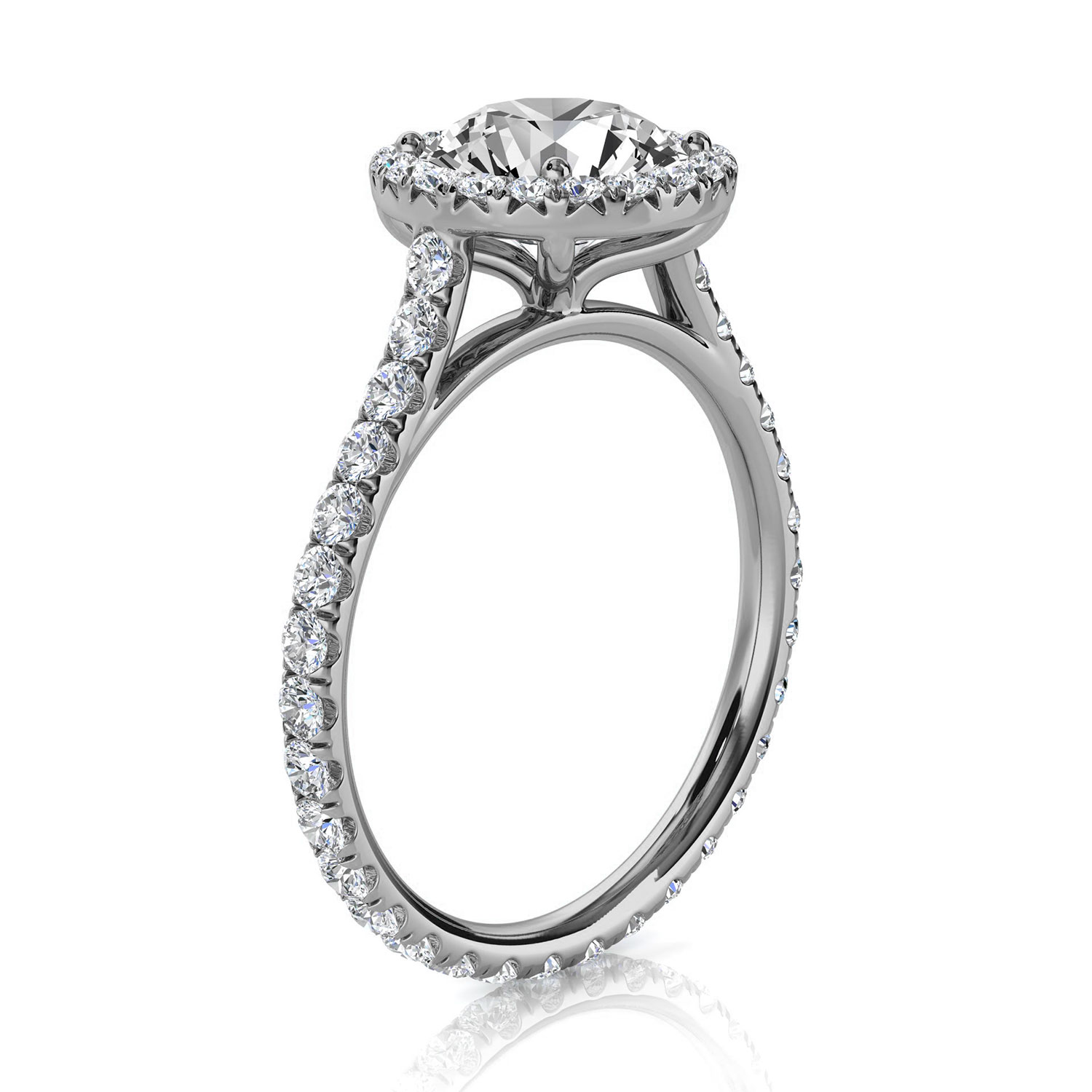 14K White Gold Cherease Halo Eternity Lab Grown Diamond Ring (3/4 ct. tw)